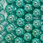 10mm Metallic Light Blue Round Acrylic Beads