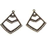 2pc Bronze Triangle Chandelier Connectors