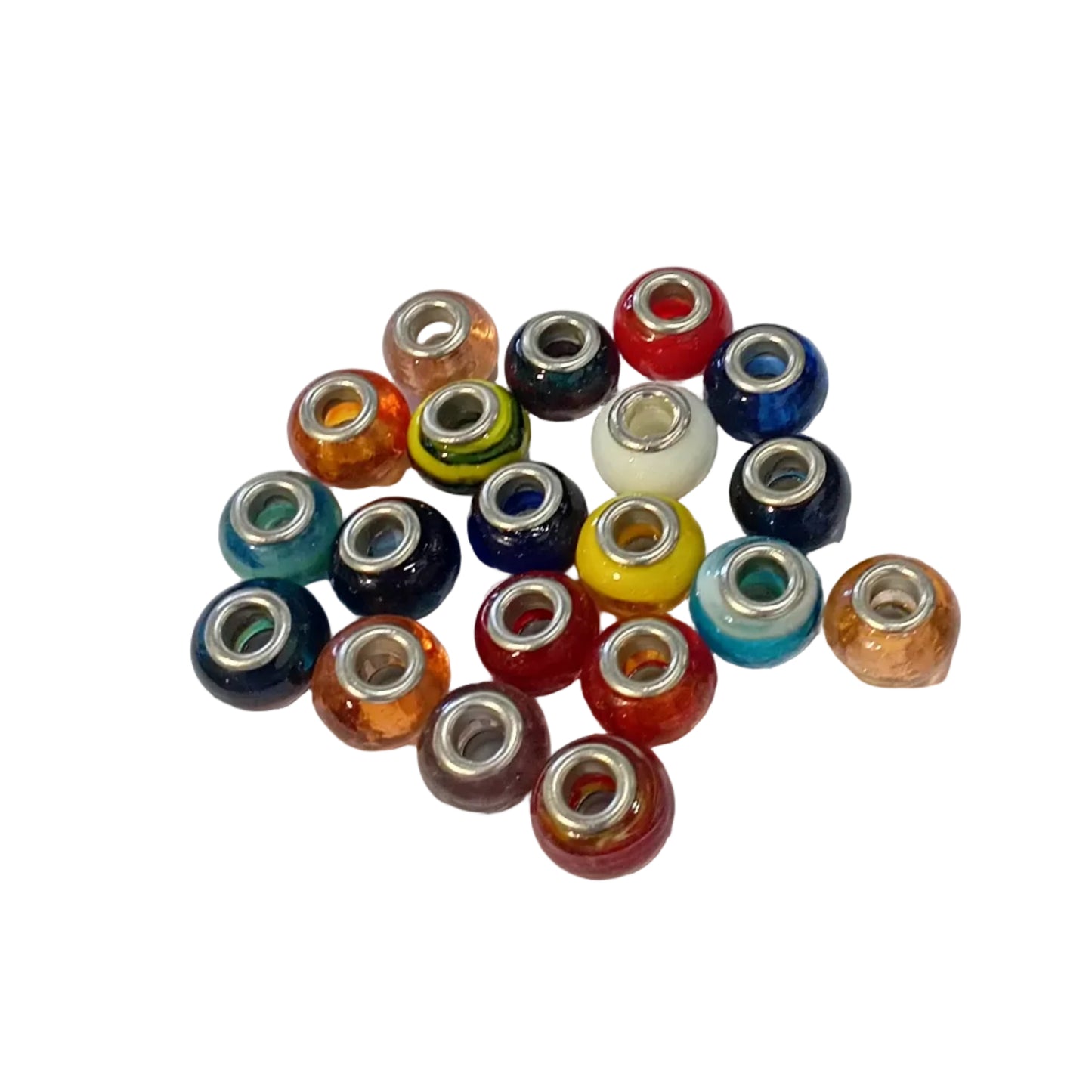 20pc Colourful Mix Of European Beads