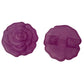 10pc 33mm Purple Frosted Rose Acrylic Beads