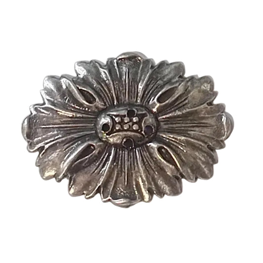 1pc Silver Vintage USA Flower