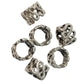 6pc Antique Silver Spacer Beads