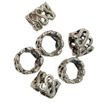 6pc Antique Silver Spacer Beads