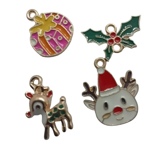 4pc Enamel Christmas Charms Set 17.