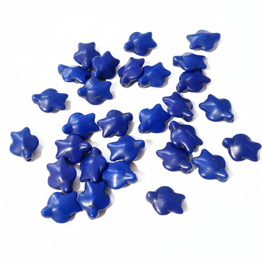 CLEARANCE! 28pc Blue Howlite Turtle Beads