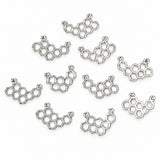 10pc Silver Honeycomb Link Connector Charms
