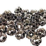 1pc Black European Rhinestone Rondelle Bead