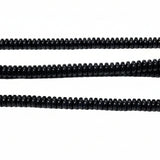 50pc 6mm Black Glass Disc Beads