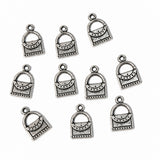 10pc Silver Shoulder Bag Charms