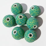 7pc Green & Blue Kashmiri Beads