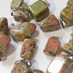 Unakite Nugget Pendant with Bail