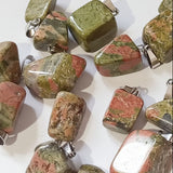 Unakite Nugget Pendant with Bail