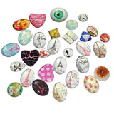 30pc Small Flat Back Glass Cabochon Pack