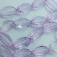 20mm Oval Light Purple Faceted Acrylic Beads