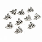10pc Silver Cherub Charms