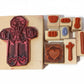 SALE! 9pc Floral Wooden Rubber Stamp Pack