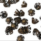 30pc Bronze Basket Bead Caps