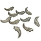 10pc Large Silver Wolf Fang Charms
