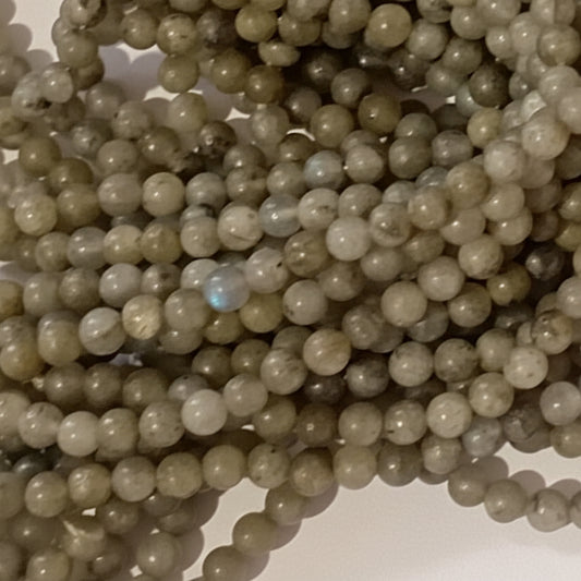 4mm Dyed  Labradorite Gemstone Beads