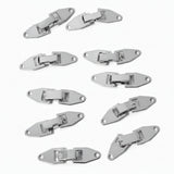 10pc Bright Silver Jewelry Hinges