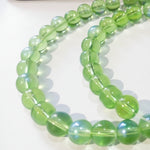 6mm Green AB Round Glass Beads