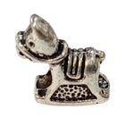 1pc Silver Rocking Horse European Bead