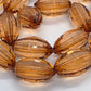 20mm Oval Dark Brown Faceted Acrylic Beads