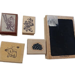 SALE! 5pc Wooden Rubber Stamp Pack