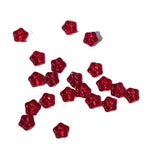 20pc Red 8mm 20pc Flat Flower Beads
