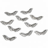 10pc Silver Angel Wings - Detailed Charms