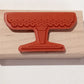 PRELOVED! Champagne Glass Wooden Rubber Stamp