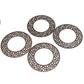 4pc 50cm Antique Copper Filigree Round Pendants