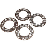 4pc 50cm Antique Copper Filigree Round Pendants