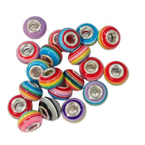 20pc Mixed Stripey European Bead Pack