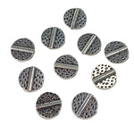 10pc 18mm Silver Metal Beads