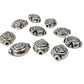 10pc 12mm Silver Spiral  Metal Beads