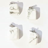 White Howlite Nugget Pendant with Bail