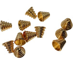 12pc Gold Cone Cord Ends