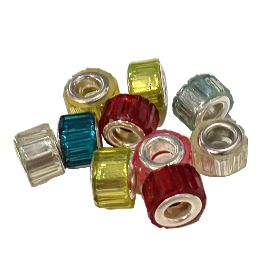 10pc Mix Of European Acrylic Beads