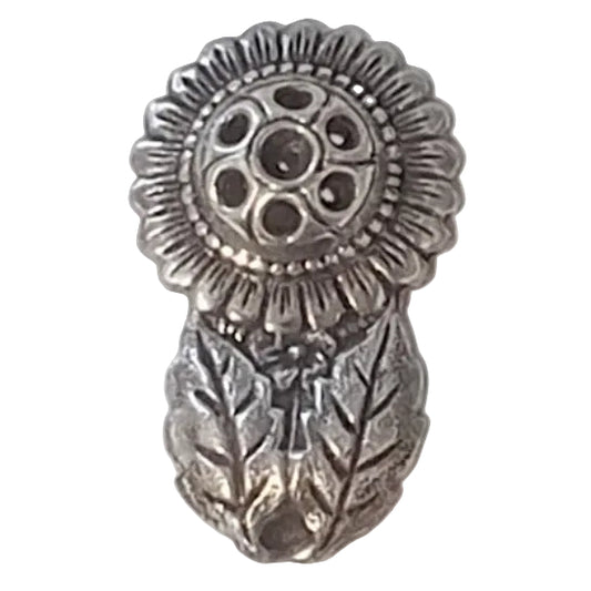 1pc Silver Vintage USA Sunflower Charm