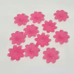 10pc 37mm Pink Frosted Floral Acrylic Beads