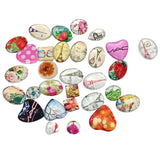 30pc Small Flat Back Glass Cabochon Pack