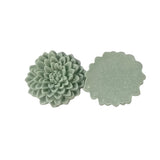 2pc Light Grey Resin Flowers