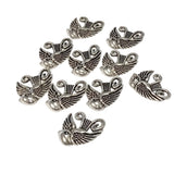 10pc Large Silver Bird Charms