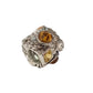 1pc Amber & Clear European Charm Barrel Bead