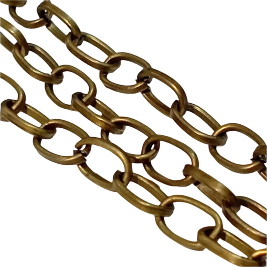 1M Antique Bronze Oval Cable Chain