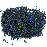 15g 11/0 2mm Blue Iris Seed Beads