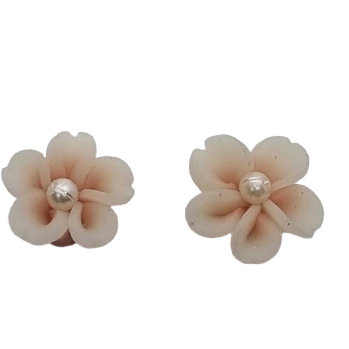 10pc Handmade Polymer Clay Pearl Flower Beads