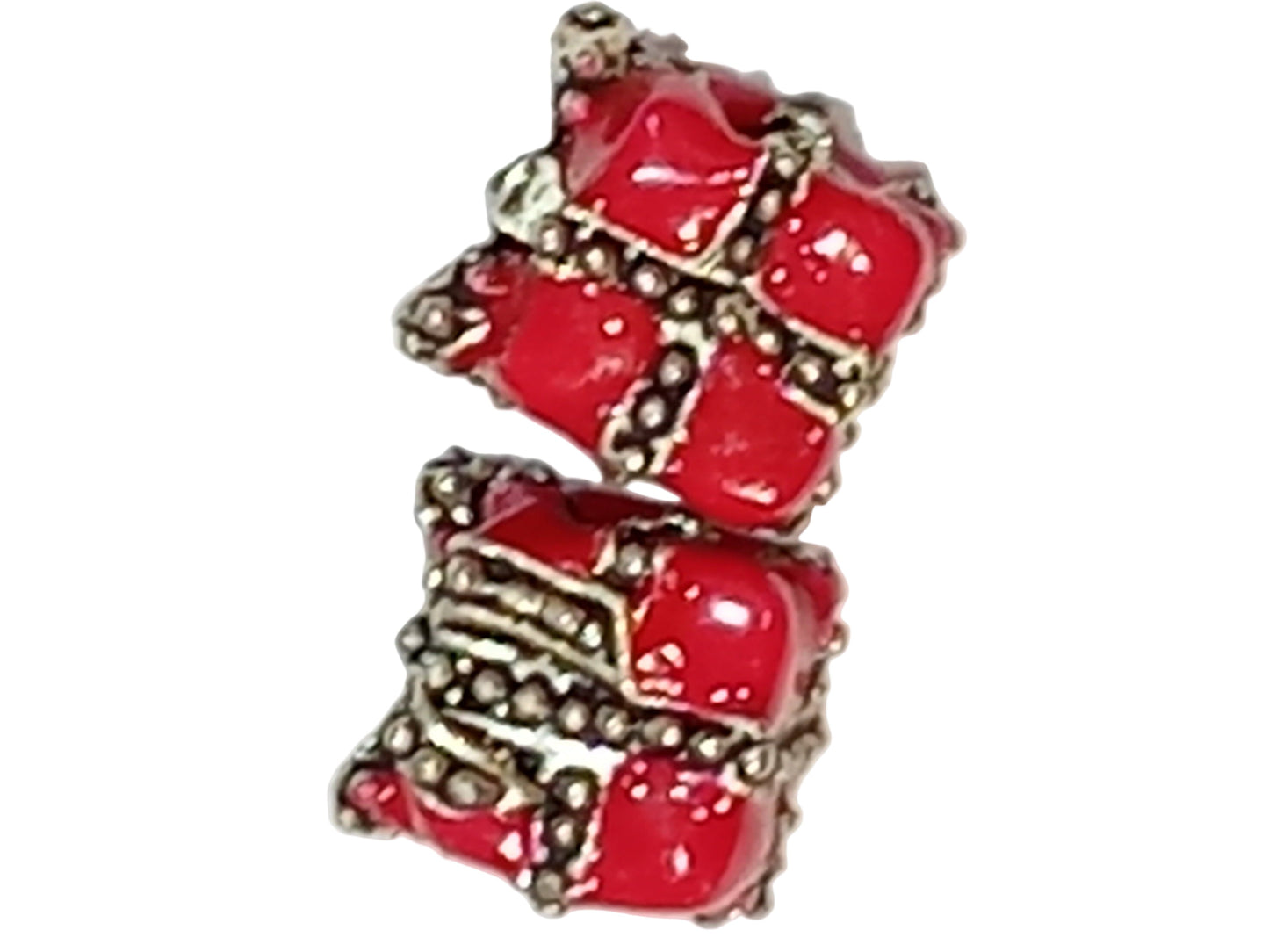 12pc Christmas Present Beads