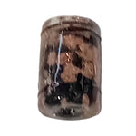 1pc 20mm Clear, Black & Gold Barrel Lampwork Bead